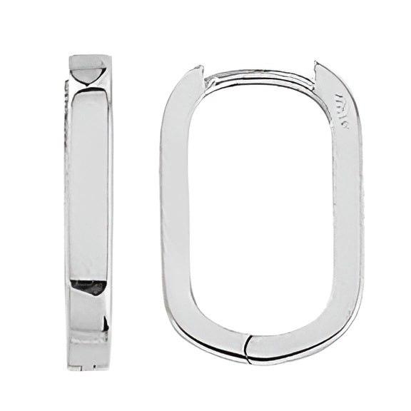 SQUARED OVAL EARRING