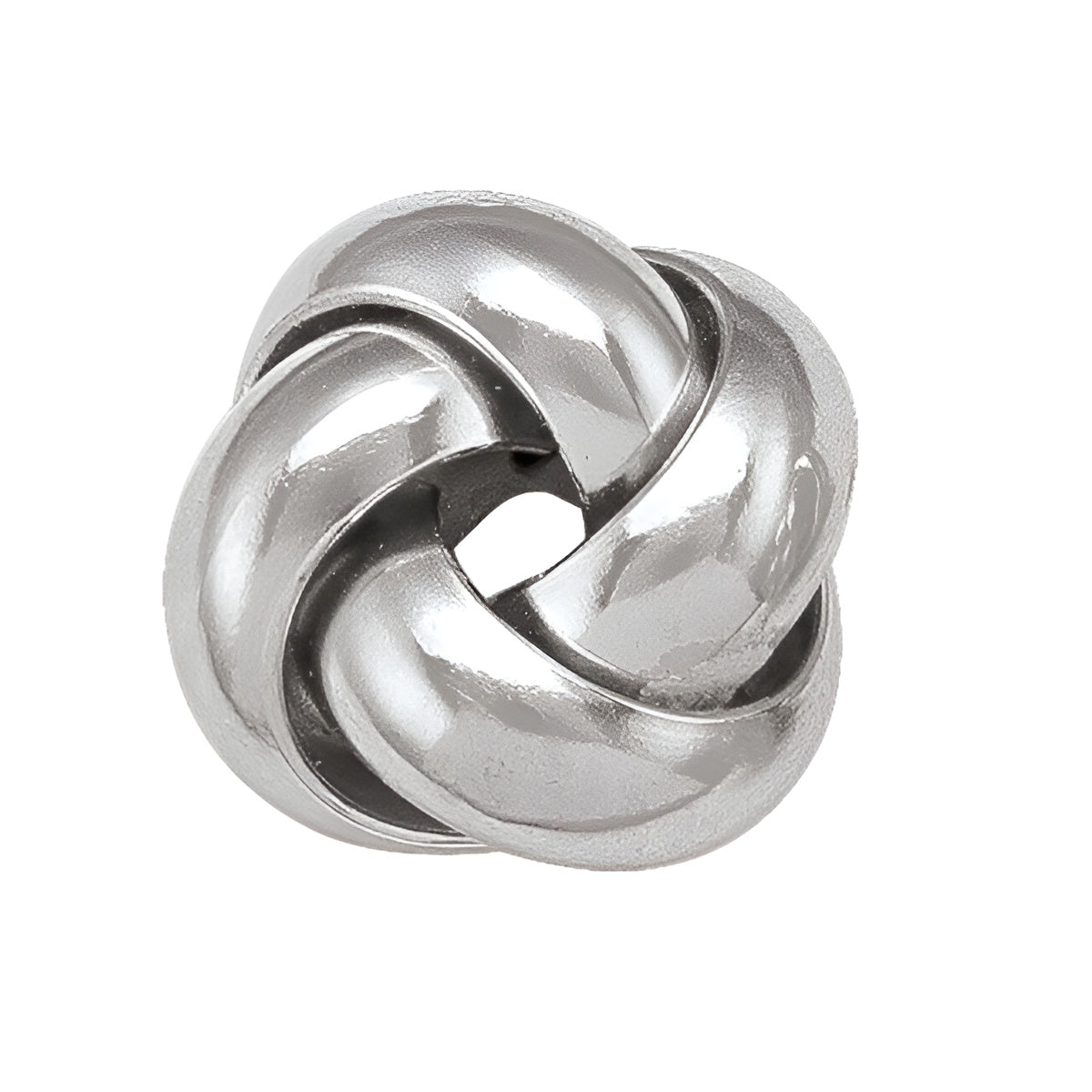 WHITE GOLD LOVE KNOT EARRING