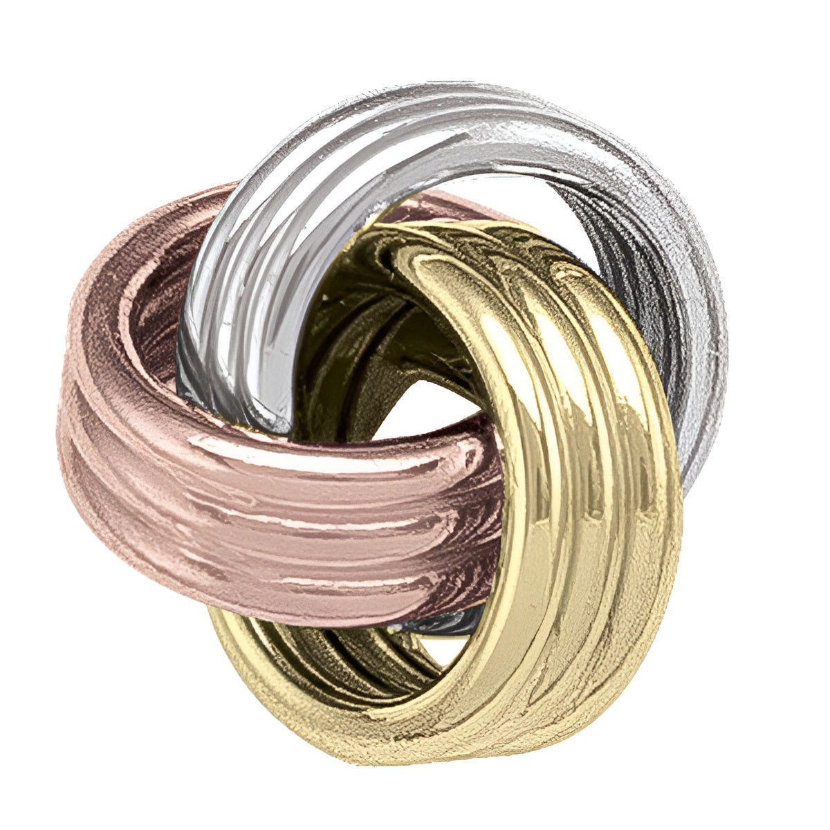 TRI-COLOUR LOVE KNOT STUD EARRING