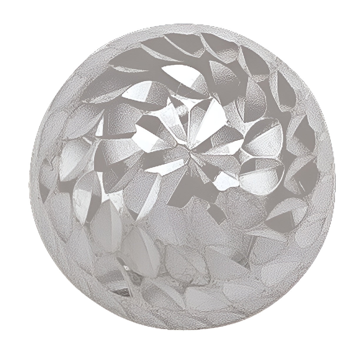 HALF BALL DIAMOND CUT STUD EARRING