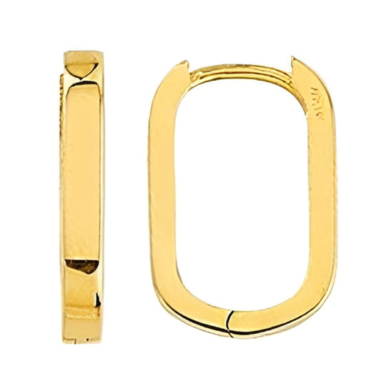 SQUARED OVAL EARRING