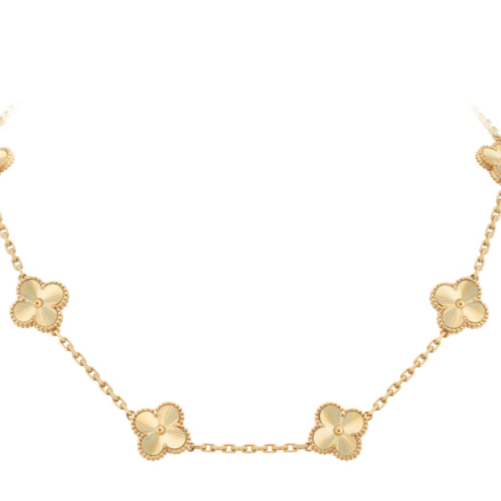 VINTAGE ALHAMBRA NECKLACE, 8 MOTIFS