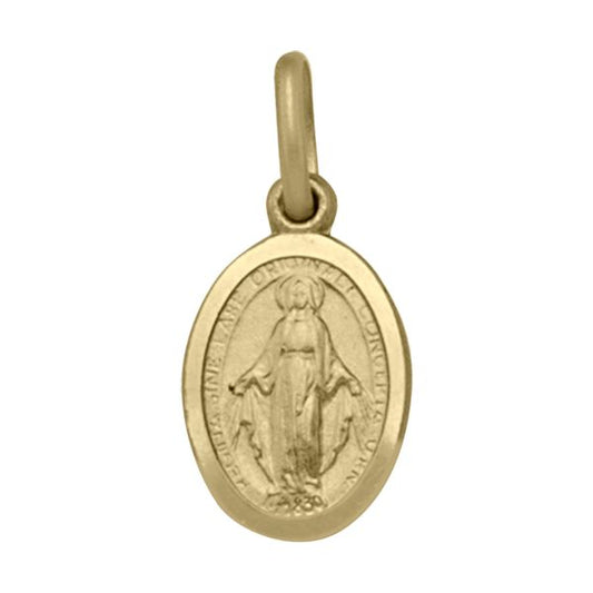GOLD SOLID MIRACULOUS MEDAL
