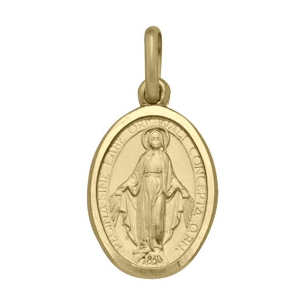 GOLD SOLID MIRACULOUS MEDAL