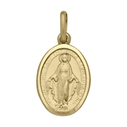 GOLD SOLID MIRACULOUS MEDAL