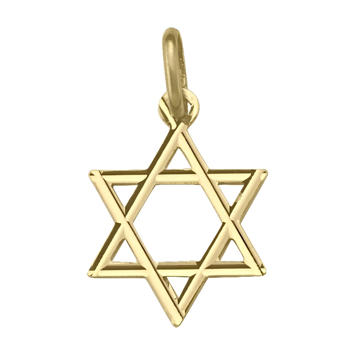 ROUNDED YELLOW GOLD STAR OF DAVID