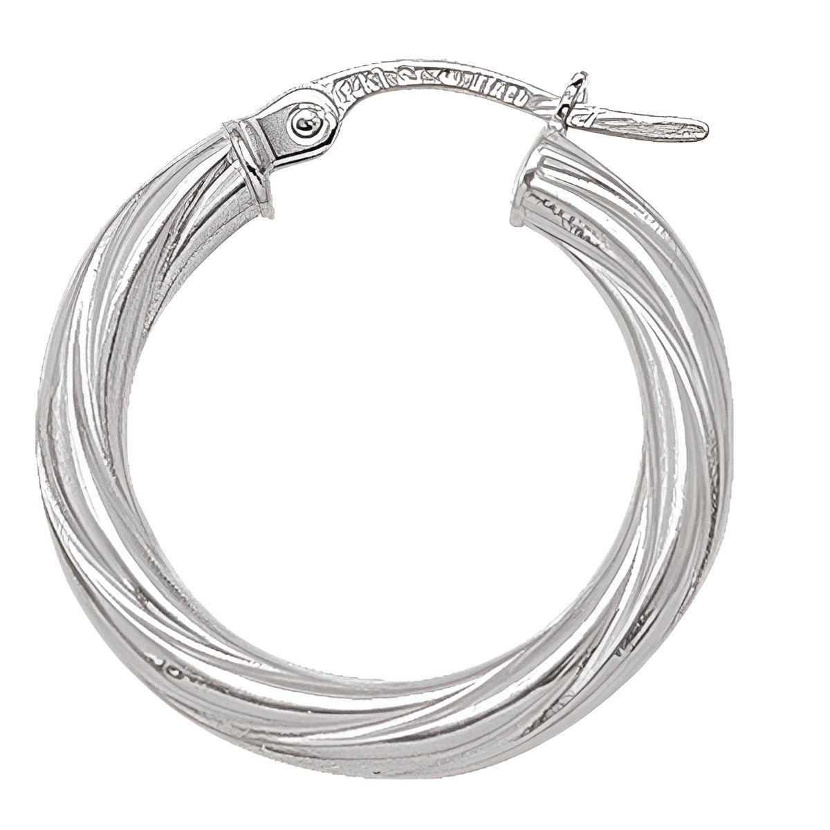 GOLD TWISTED 3MM TUBE HOOP EARRING