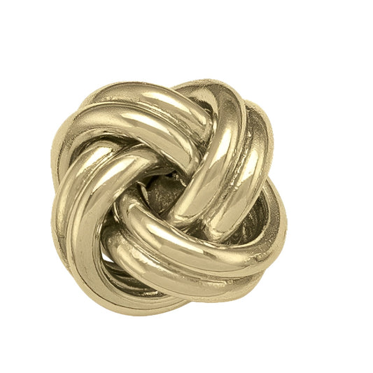 YELLOW GOLD LOVE KNOT STUD EARRING