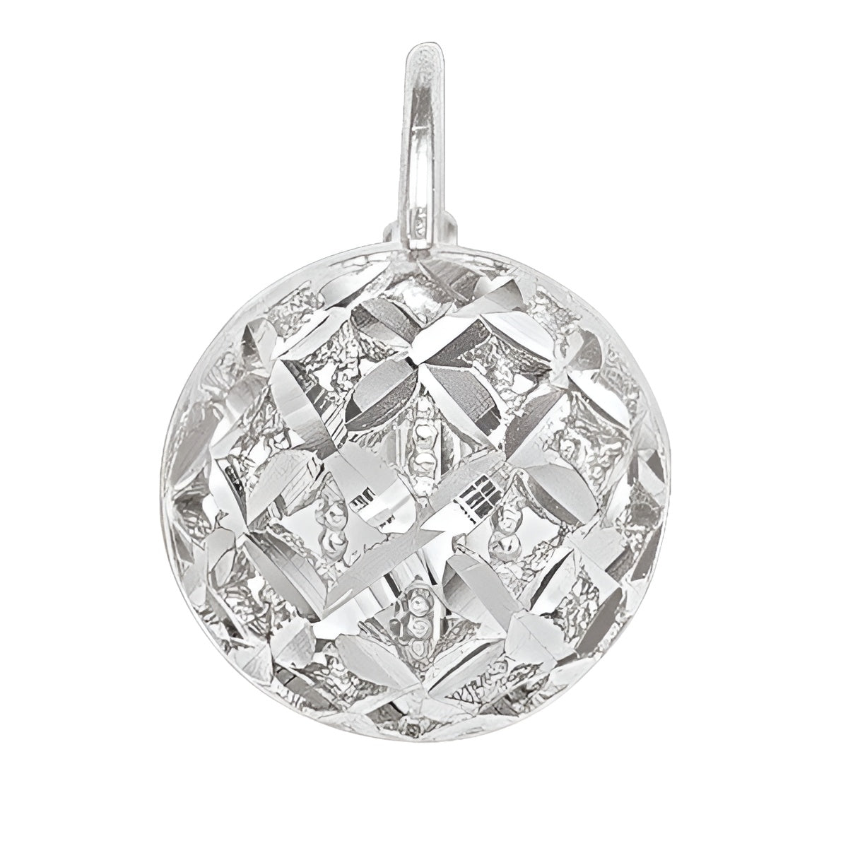 GOLD DIAMOND CUT FRENCH BACK HALF BALL EARRING