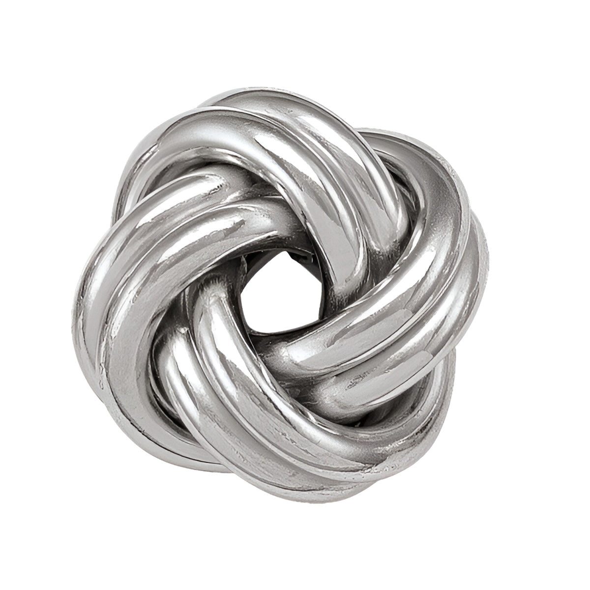 WHITE GOLD LOVE KNOT EARRING