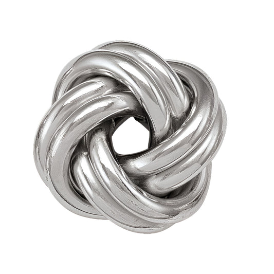 WHITE GOLD LOVE KNOT EARRING