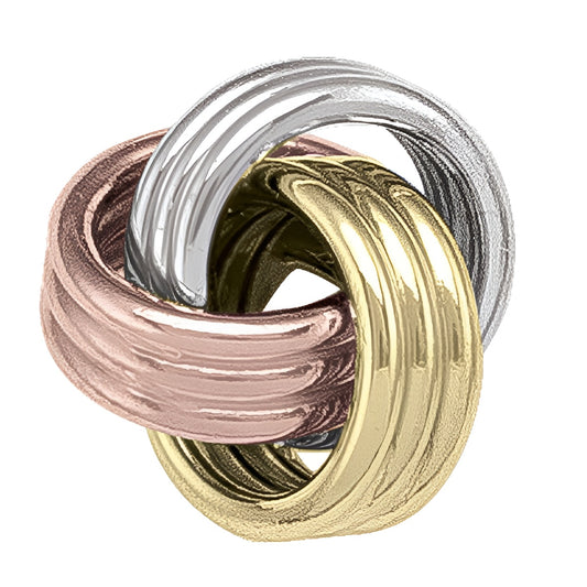 TRI-COLOUR LOVE KNOT STUD EARRING