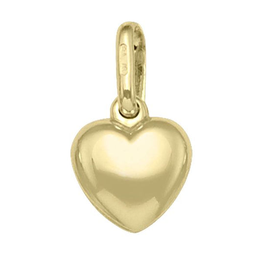GOLD PUFFED HEART CHARM