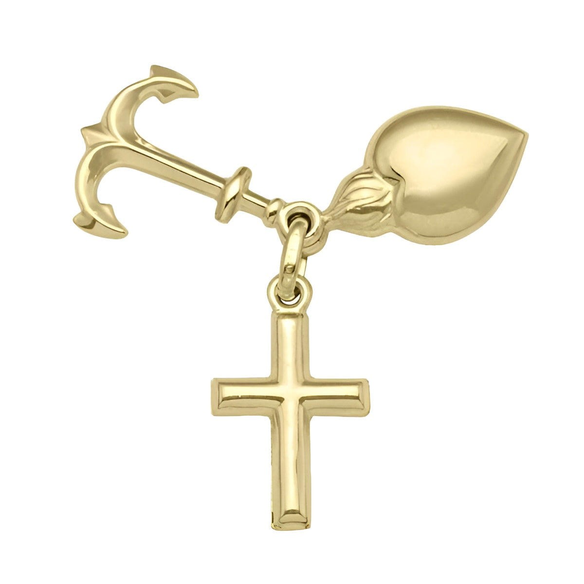 GOLD HOPE, FAITH, & CHARITY CHARM