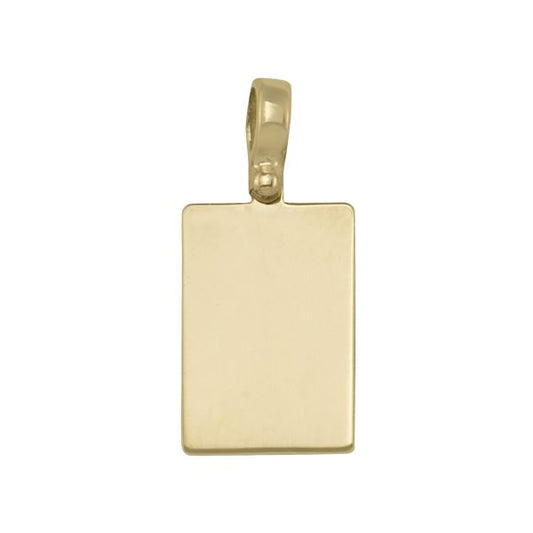 GOLD PLAIN RECTANGULAR TAG PENDANT
