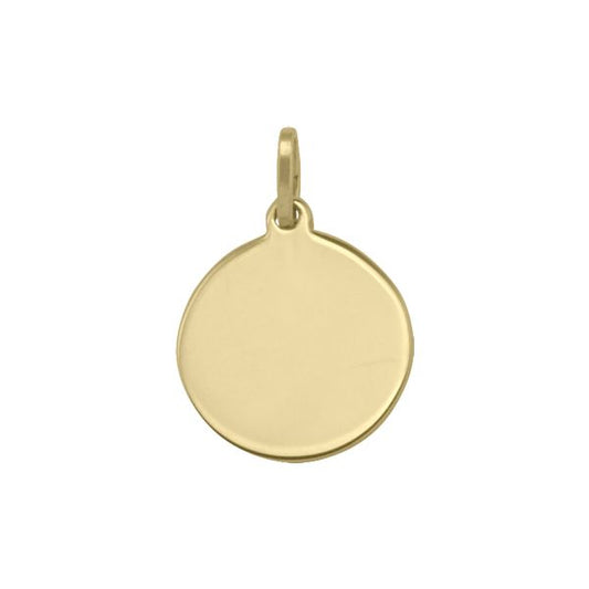 GOLD ROUND TAG PENDANT