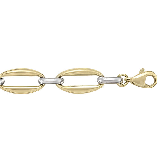 TWO TONE HOLLOW FANCY BRACELET