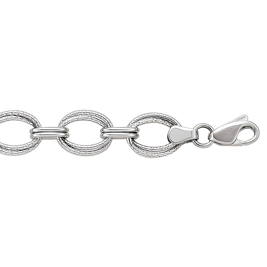 WHITE GOLD HOLLOW FANCY BRACELET