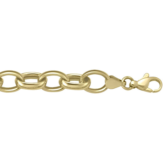 GOLD HOLLOW FANCY LINK BRACELET