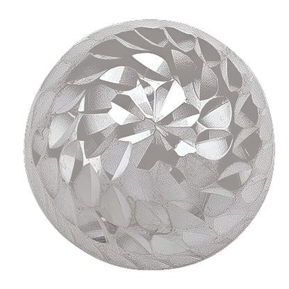 HALF BALL DIAMOND CUT STUD EARRING